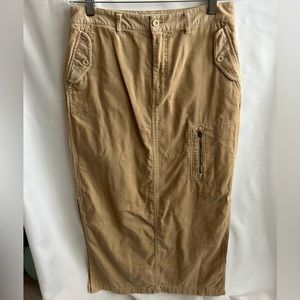 Jessica Sport Beige Corduroy Maxi Skirt